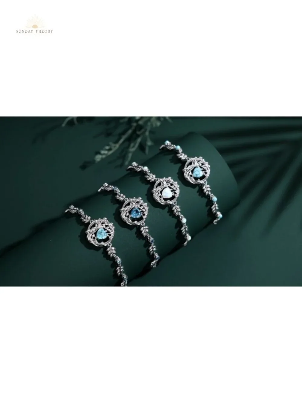 Sterling Silver Tree of Life Birthstone Pendant Bracelet